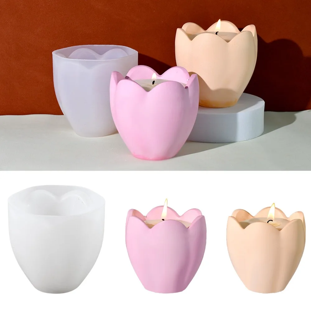 Candle Holder Supplies - Suporte de vela de tulipa, moldes