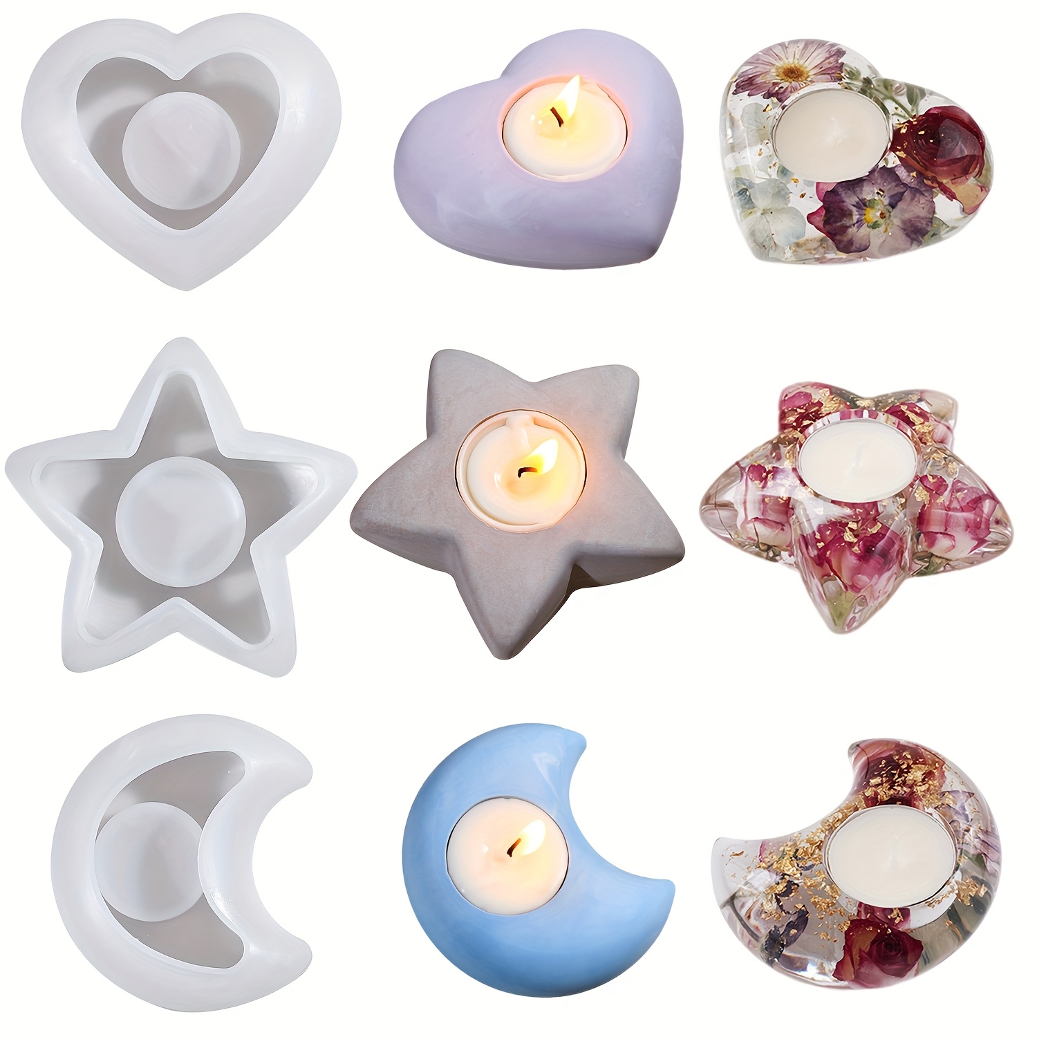 Candle Holder Supplies - Moldes de resina para fundição com