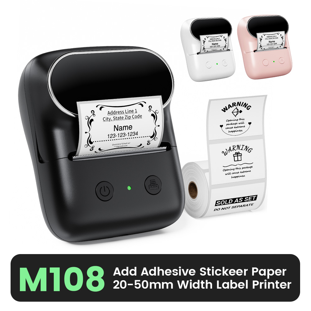 Sticker Label Template - Impressora de etiquetas bluetooth sem fio