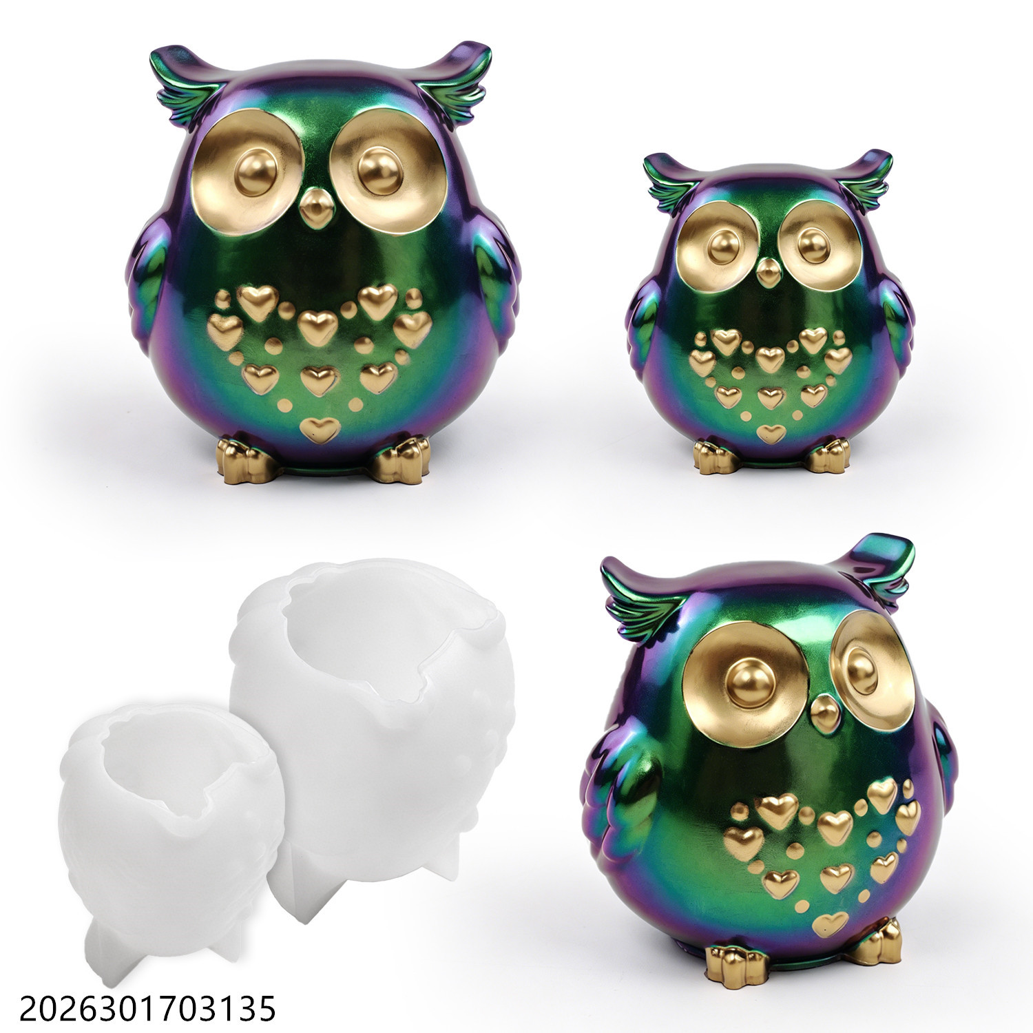 Candle Holder Supplies - Molde de Silicone Coruja 3D em