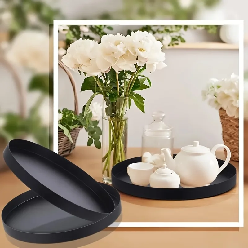 Bandeja circular ABS preta mod - Candle Holder Supplies avaliação e preço