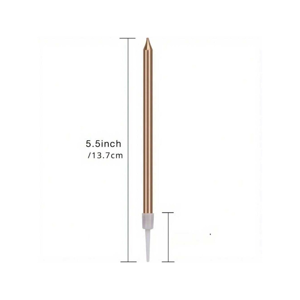 24 peças vela metálica longa v - Candle Holder Supplies avaliação e preço