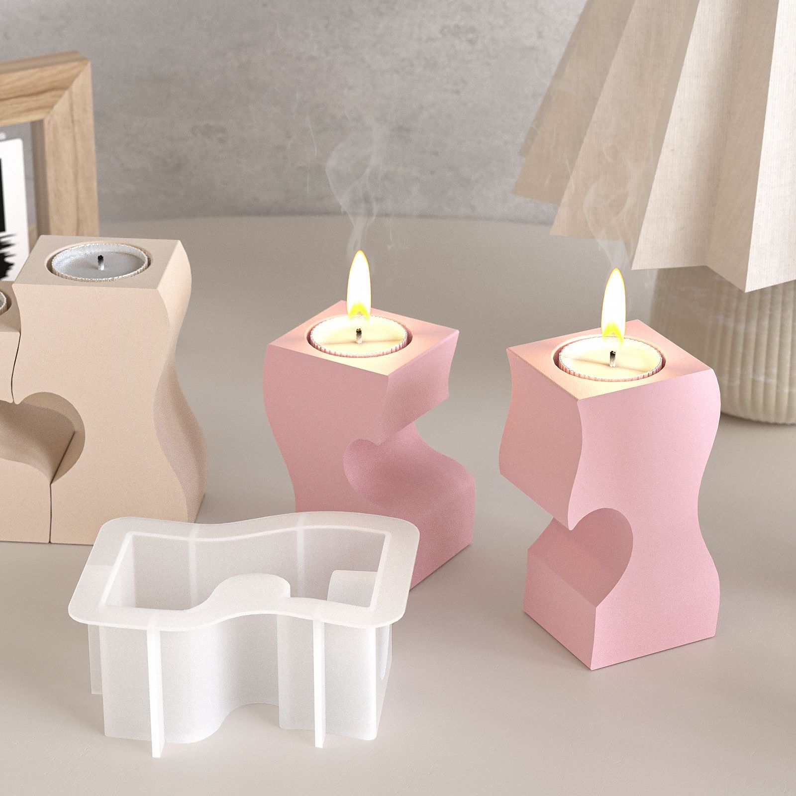 S coração castiçal moldes de s - Candle Holder Supplies avaliação e preço