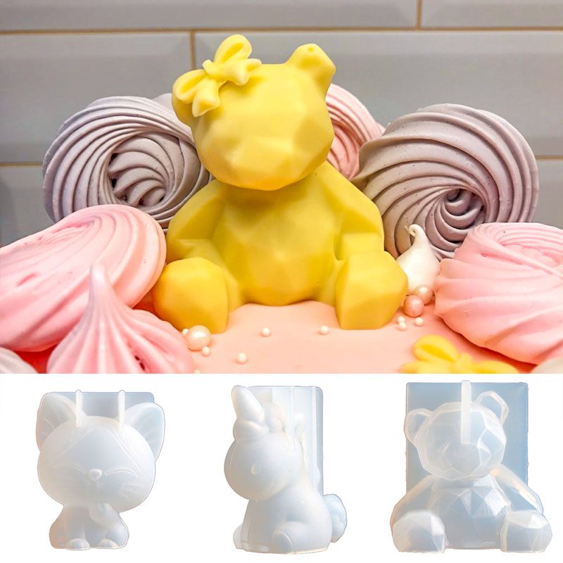 3D Stereo Urso Silicone Mold,  - Candle Supplies Shop avaliação e preço