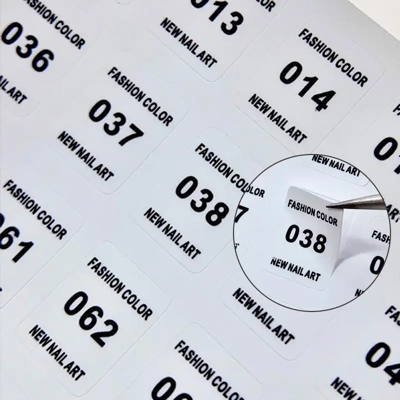 NO.1-240 unha polonês número a - Sticker Label Template avaliação e preço