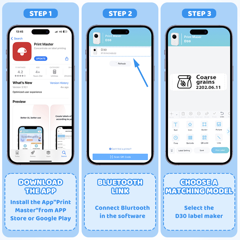 Impressora Bluetooth sem fio p - Sticker Label Template avaliação e preço